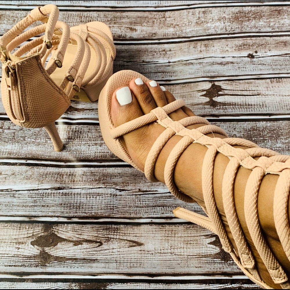 Charlotte Russe Snakeskin Sandal Heel